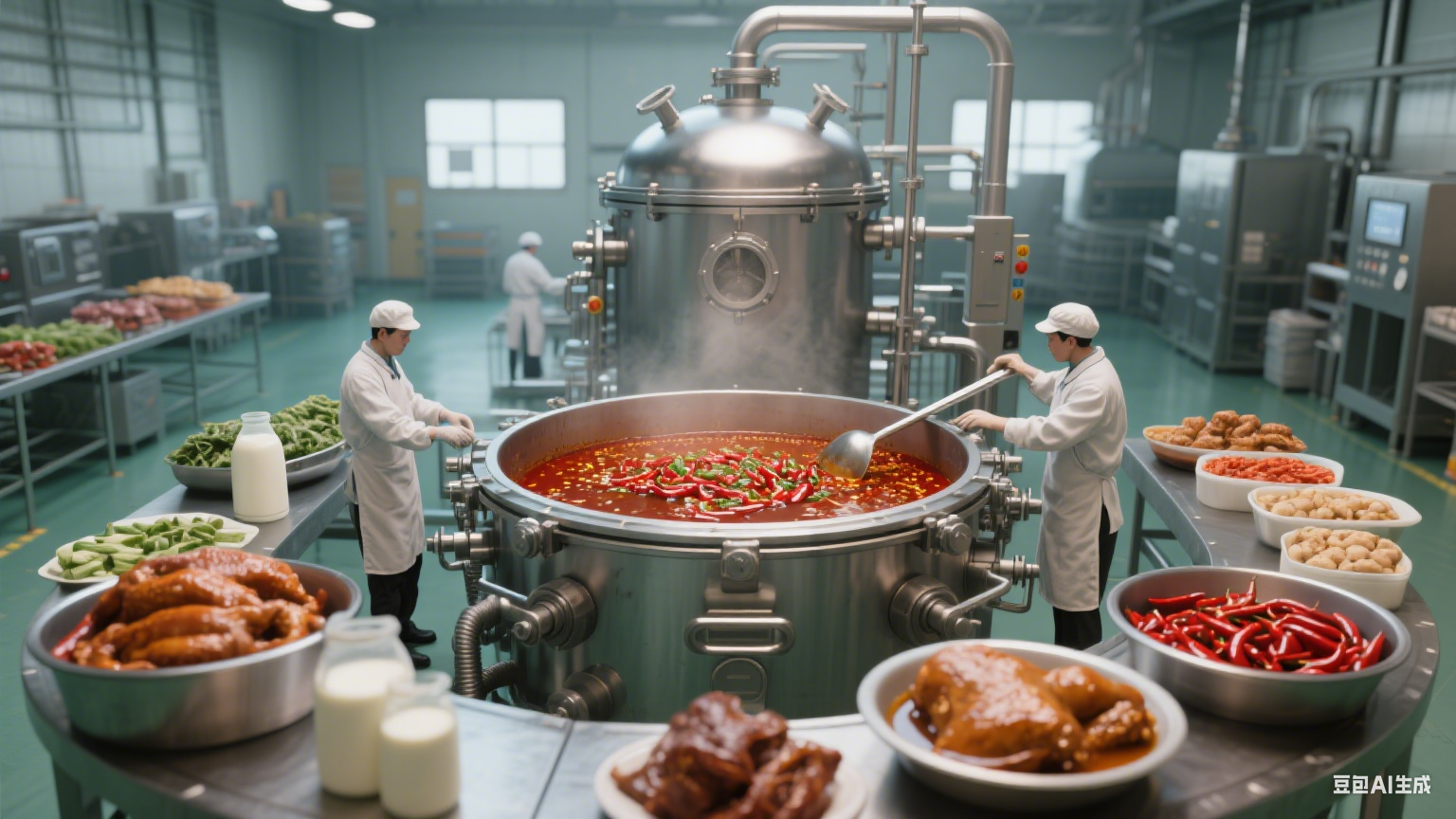 在食品加工领域，尤其是罐头、酱料、预制菜等需要长期储存或大规模生产的品类中，杀菌锅扮演着不可或缺的角色(4)