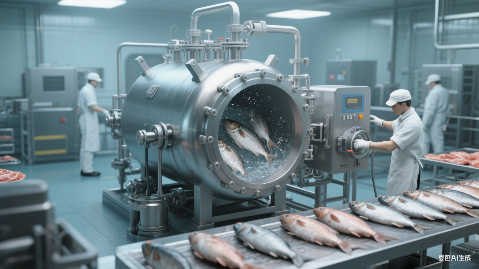 杀菌锅在食品加工厂鱼类加工中的核心应用(7)