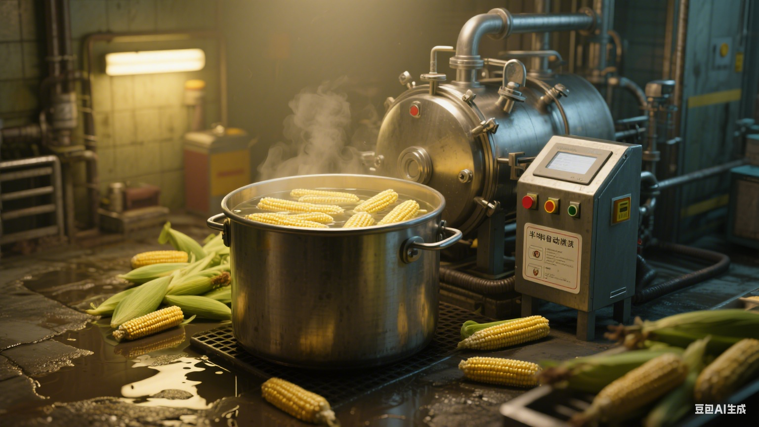 50 公斤糯玉米杀菌锅：蒸煮多久？会自动关闭吗？(5)
