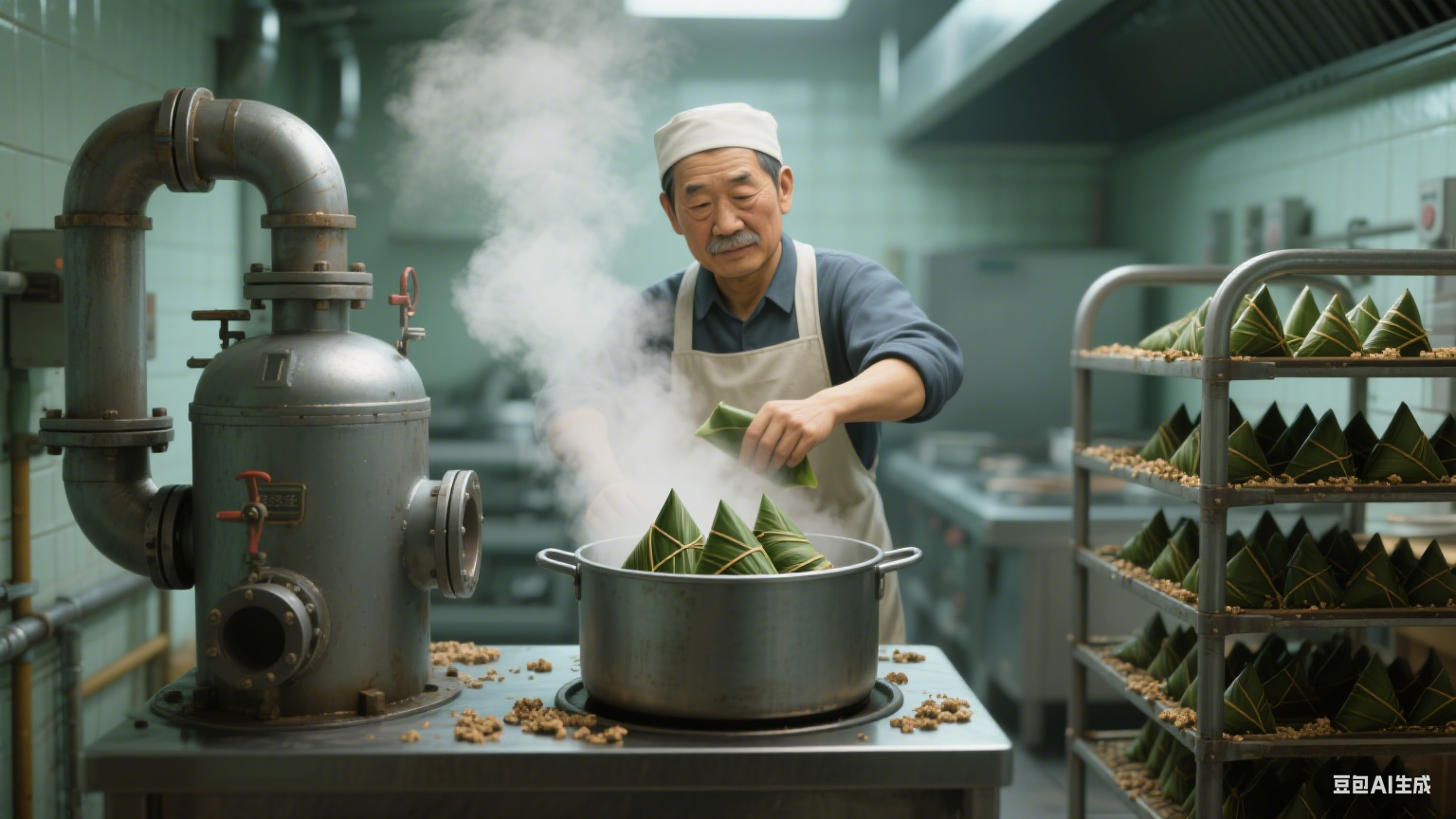 立式粽子蒸煮锅咋加热？(4)