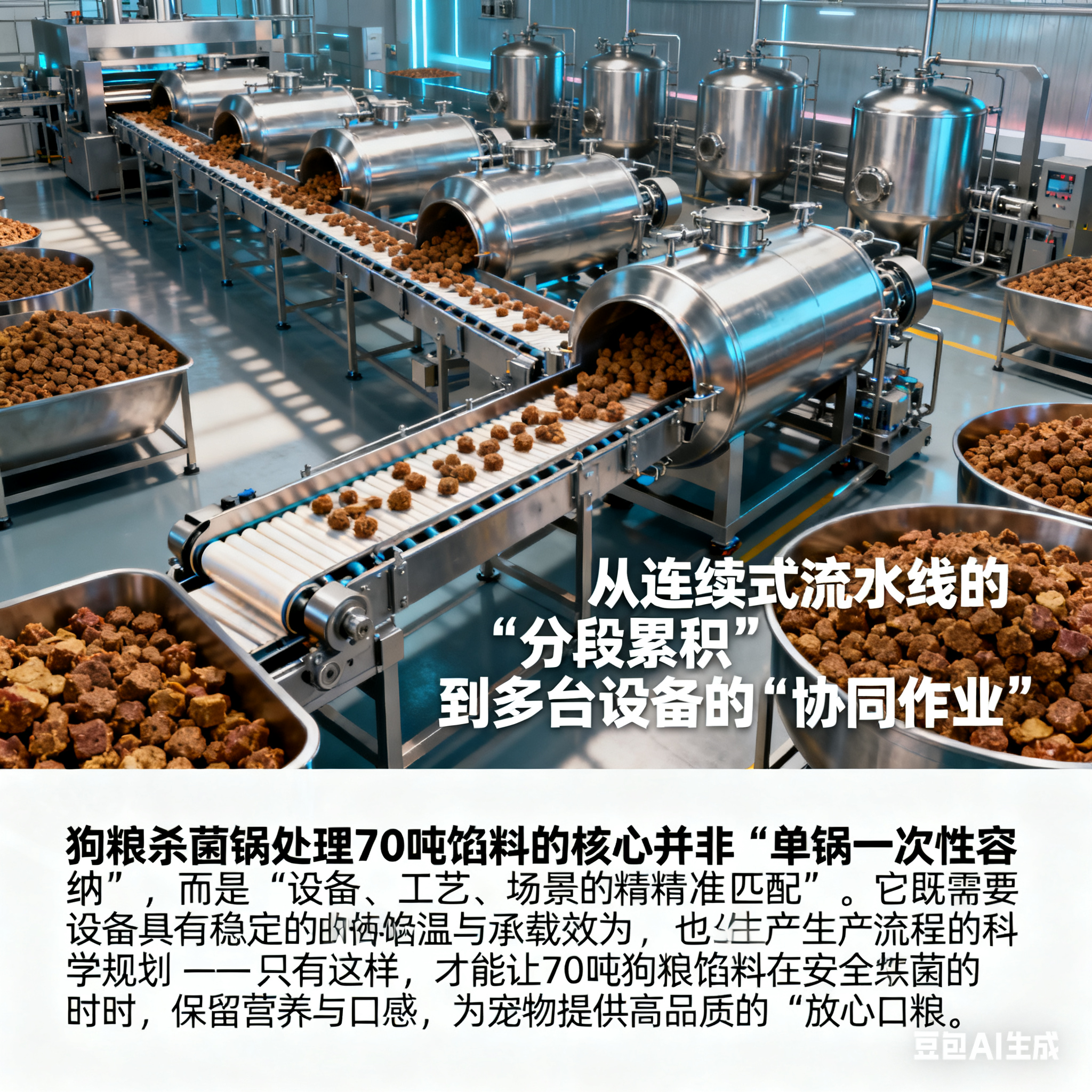 精准控温・量效适配：狗粮杀菌锅处理 70 吨馅料的可行性解析与场景落地(7)