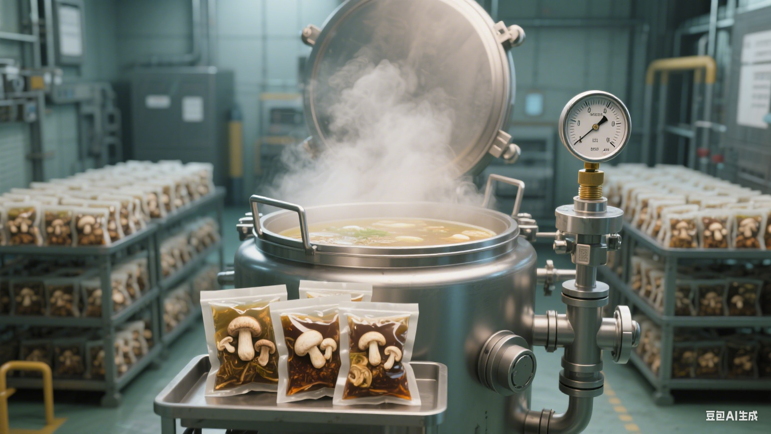 蘑菇包杀菌锅杀菌原理解析：构筑菌菇制品安全保鲜的核心防护(4)