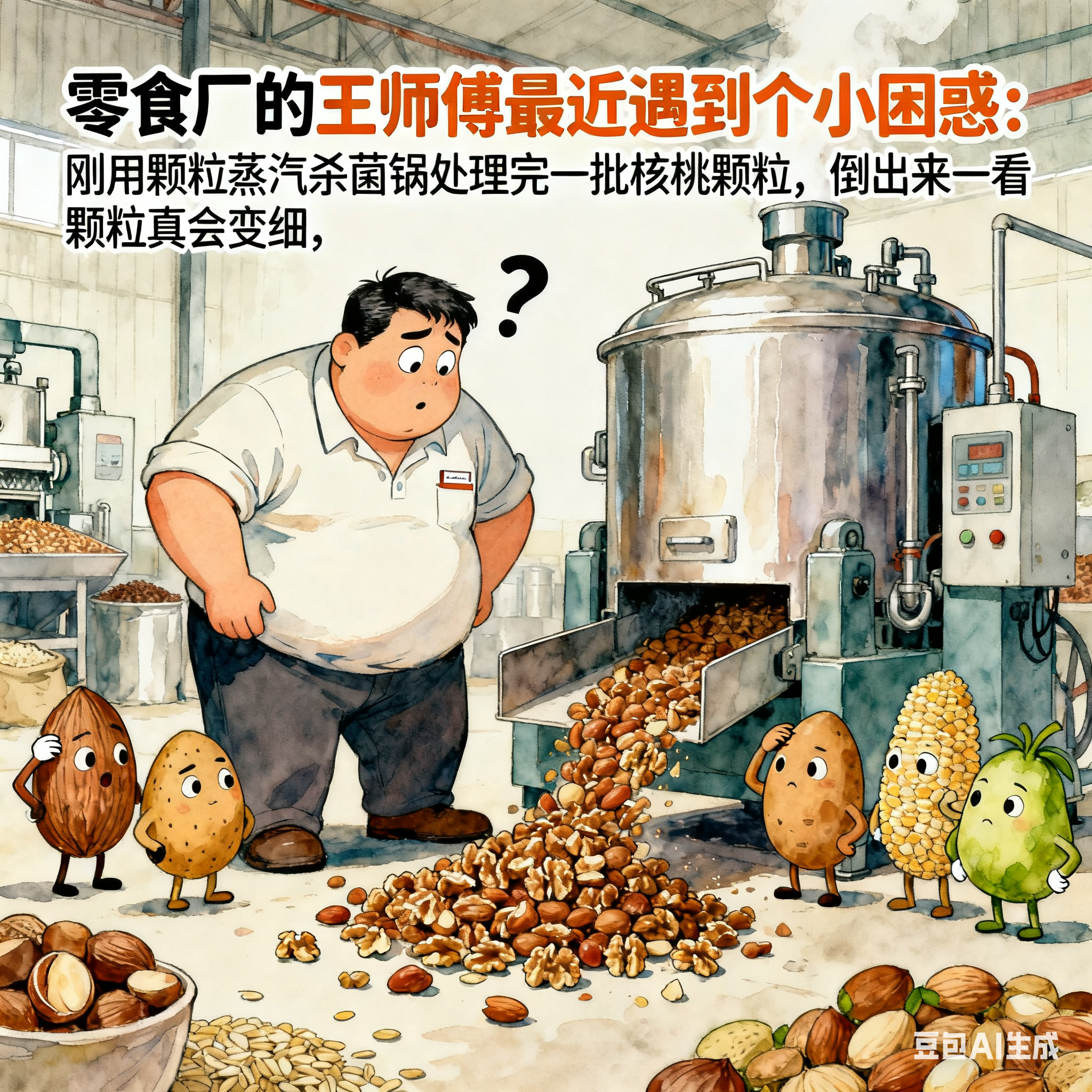 颗粒蒸汽杀菌锅杀完，颗粒会变细吗？(1)