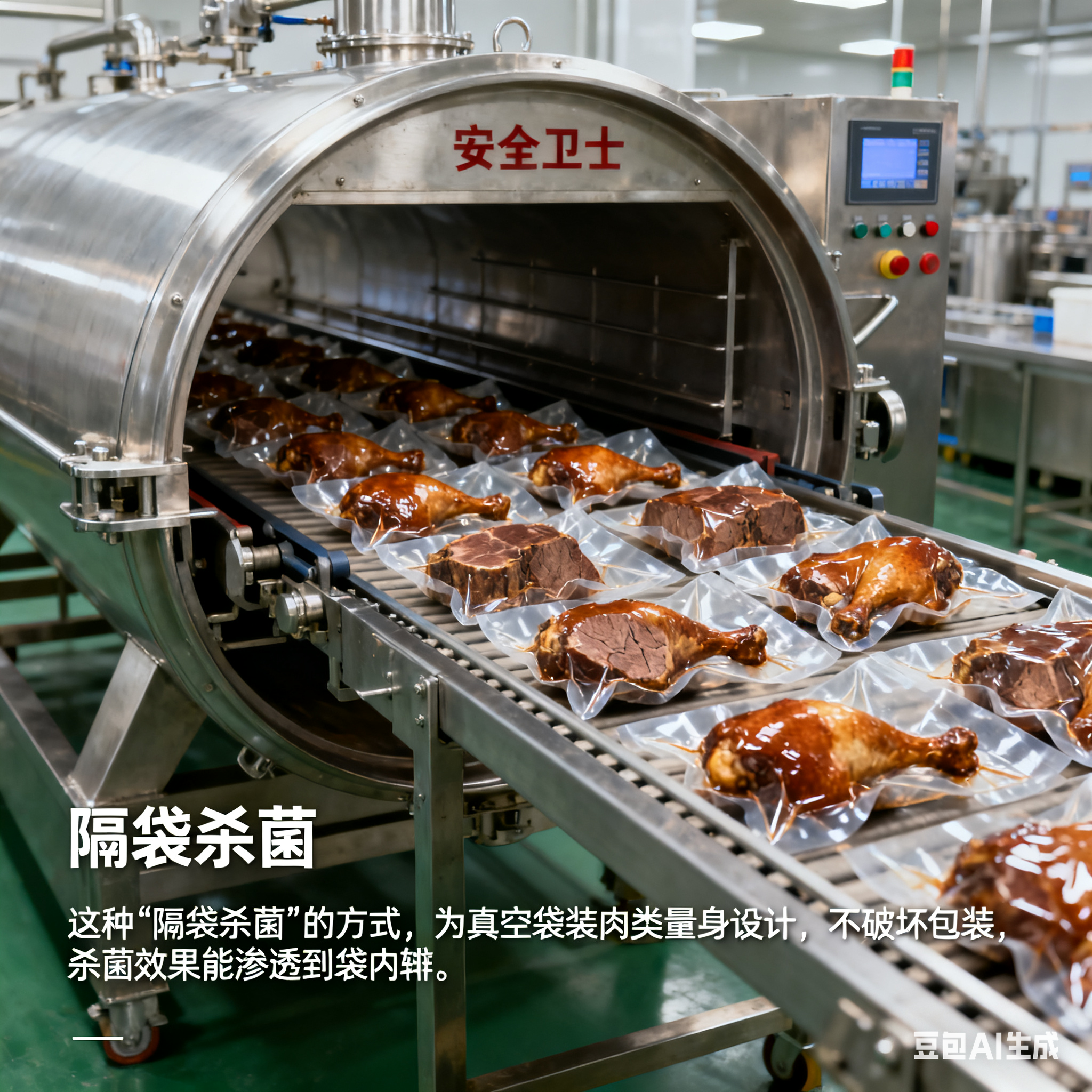 全自动肉类真空袋装杀菌锅，隔袋杀菌可行吗？(1)