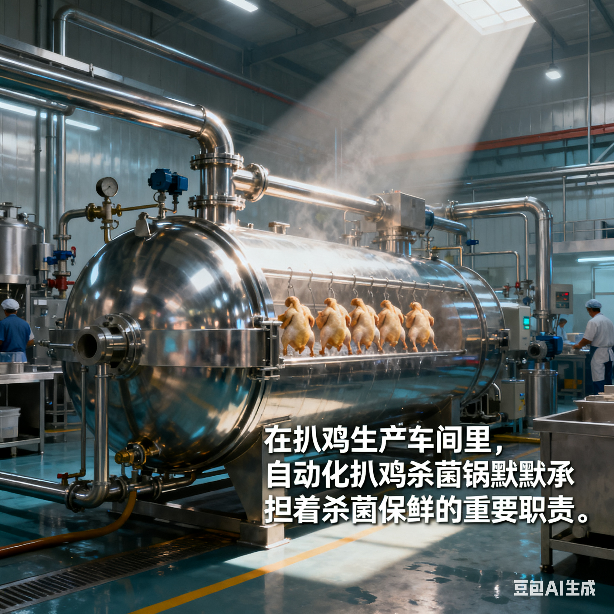 自动化扒鸡杀菌锅，会把鸡肉煮烂吗？(1)